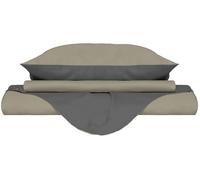 Copripiumino con Sacco e Federe Doubleface Tortora/Fumo Singolo