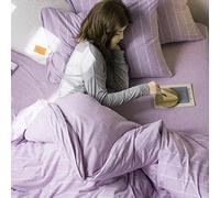 Copripiumino Dianzhu, set di quattro pezzi in cotone a righe, M, lenzuolo con angoli 120 cm, lenzuola per letto matrimoniale in cotone