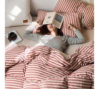 Copripiumino Dianzhu, set di quattro pezzi in cotone, biancheria da letto a righe, K, lenzuolo con angoli 120 cm, lenzuolo matrimoniale in cotone