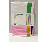 Copripiumino e federa IKEA SYRABLADMAL, quadri multicolore, 150x200, 59x79"
