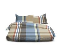 Copripiumino e federe BossiCasa MAX 7340 scozzese avio