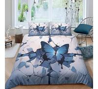 Copripiumino farfalla rosa moda 3D, set biancheria da letto con stampa farfalla della vita set da 3 pezzi, copripiumino farfalla, copripiumino matrimoniale 260x240