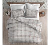 COPRIPIUMINO FLANELLA TORINO QUADRI ROSA SUPER EUROPA MATRIMONIALE MADE ITALY