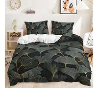Copripiumino Foglia Di Ginkgo Copripiumino Microfibra Duvet Set Morbido Bedding 240x260 Duvet Cover Copripiumino Matrimoniale con 2 Federe Cuscini(50x75cm)