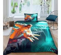 Copripiumino Gesù - Religione，2 Pezzi Set Di Biancheria Da Letto Speranza e amore Stampa Digitale 3D，Microfibre Comodità Con Chiusura A Cerniera Per Uomini E Donne Giovani Single（135x200cm）