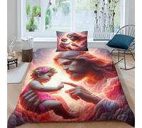 Copripiumino Gesù - Religione，2 Pezzi Set Di Biancheria Da Letto Speranza e amore Stampa Digitale 3D，Microfibre Resistente All'usura Con Cerniera E Federe Per Ragazzi E Ragazze Single（135x200cm）