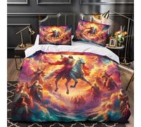 Copripiumino Gesù - Religione，3 Pezzi Set Di Biancheria Da Letto Speranza e amore Stampa Digitale 3D，Microfibre Comodità Con Cerniera E Cuscino Per Ragazzi E Ragazze Super King（260x220cm）