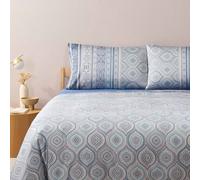 Bassetti Granfoulard Completo Letto Copripiumino Matrimoniale, Copripiumone Due Piazze in Percalle di Cotone, Sacco copri piumino Maxi, Lenzuolo Sotto con angoli, 2 Federe Hanbury C1