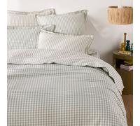 Copripiumino in cotone seersucker, COTTAGE VERDE Verde 200 x 200 cm