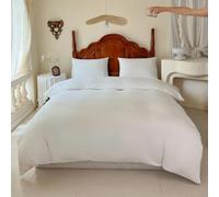 Copripiumino in jersey impermeabile, per letto matrimoniale, protezione protettiva impermeabile su un lato, ipoallergenico, antiacaro, lavabile, con chiusura a cerniera (bianco, 200 x 200 cm)