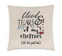 Copripiumino In Lino Blood And Tears Of My Enemies - Battuta Divertente