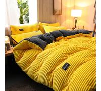 Copripiumino invernale in velluto spesso tinta unita Set biancheria da letto calda Copripiumino doppio morbido Copripiumino Twin Queen King 220 * 240