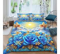 Copripiumino Le ali degli angeli，3 Pezzi Set Di Biancheria Da Letto Forza divina Stampa Digitale 3D，Microfibre Resistente All'usura Con Cerniera E Federe Per Adulti E Bambini Double（200x200cm）