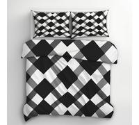 Copripiumino Matrimoniale 200x250 Astratto Set Copripiumino Matrimoniale Reticolo Chic reversibile Copripiumini e 2 Federe 50x75 cm per DecorativoY3220