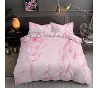 Copripiumino Matrimoniale 200x250 cm Rosa Biancheria da Letto 3 Pezzi Struttura Set Copripiumino in Microfibra con Cerniera Traspirante Copri Piumino + 2 Federe 50x80 cm