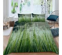 Copripiumino Matrimoniale 240x220 Piante Verdi Set di Biancheria da Letto Primavera Copripiumini in Morbida Microfibra Stampa 3D Copri Piumino con 2 Federe H-1882