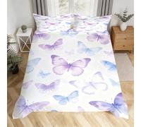 Copripiumino Matrimoniale 250x200 Aldulto Farfalla Viola 2 Federe