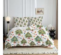 Copripiumino Matrimoniale 250x200 Rosso Set Di Biancheria Da Letto Scatola Regalo Di Natale Con Cerniera Parure Copripiumino Microfibra No Stiro Copripiumini Matrimoniali e 2 Federe 50x80 cm d134