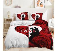 Copripiumino Matrimoniale 260X240 Giorno Di San Valentino Copripiumino King Size,Copriletto Matrimoniale In Microfibra,Morbido Set Copripiumino Matrimoniale Con Cerniera E 2 Federe