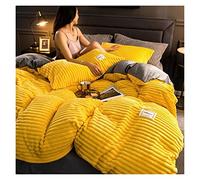 Copripiumino Matrimoniale Addensare Flannel Duvet Cover Colore solido Corallo caldo Velvet Trapunta Cover Copertura moderna Ultra Soft Luxury Comforter Covers Biancheria da letto invernale Copripiumin