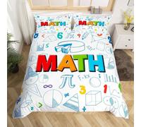 Copripiumino Matrimoniale Argomenti di Scienze Matematiche Traspirante in Microfibra Set di Biancheria da Letto Geometria con Cerniera 3D Copripiumino 200x250 e 2 Federe c-3763