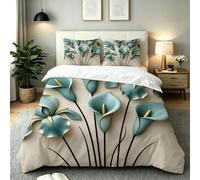 Copripiumino Matrimoniale Calla Verde 240x220, AW7793