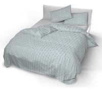 Copripiumino Matrimoniale con Federe Stampato in Puro Cotone Floyd Acqua