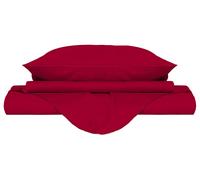 Copripiumino Matrimoniale con Sacco e Federe in Raso di Poliestere Bordeaux