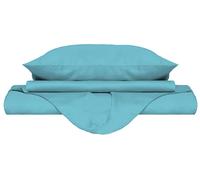 Copripiumino Matrimoniale con Sacco e Federe Tinta Unita Azzurro