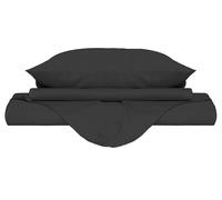 Copripiumino Matrimoniale con Sacco e Federe Tinta Unita Grigio Scuro