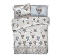 COPRIPIUMINO MATRIMONIALE COTONE VOLARE MONGOLFIERE ARANCIO MADE ITALY MATRIMONI