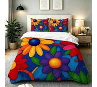 Copripiumino Matrimoniale Dalia Blu 240x220, ZQ9101