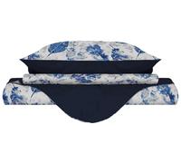 Copripiumino Matrimoniale Double Face con Federe Stampato Foglie