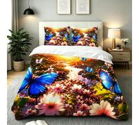Copripiumino Matrimoniale Farfalla Blu 240x220, ZE2417