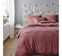 Copripiumino Matrimoniale Garza di Cotone Lavato, Tenerezza, Rose Canyon, 200x200 cm, Essix