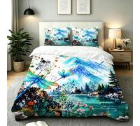 Copripiumino Matrimoniale Libellule Blu 260x240, ZE2628