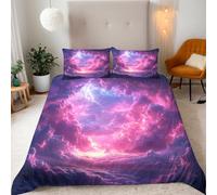 Copripiumino Matrimoniale Nuvole Colorate Fulmine Biancheria da letto Completo letto Reversibile Set Copripiumino 3 Pezzi, Copripiumino 200x200 cm e 2 Federa 50x75 cm