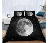 Copripiumino Matrimoniale Spazio 260 x 240 cm 3D Set Copripiumino Universo e Galassia Morbida Microfibra Biancheria da Letto 3 Pezzi Parure Copripiumone con 2 Federe a_341