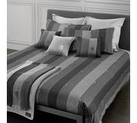 Copripiumino matrimoniale Trussardi in raso NEW TWEED grigio