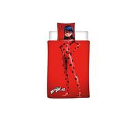 Copripiumino - Nickelodeon - Miraculous - 140 x 200 cm - Rosso - Cotone, flanella