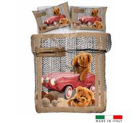 Copripiumino Parure in Stampa Digitale 3D Dis TEDDY MADE IN ITALY