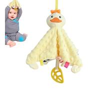 Copripiumino per neonato, copripiumino per bambini, 33 cm, con anello per dentizione, coperta di sicurezza, regalo per doccia battesimo per neonato, ragazza e ragazzo, roba neutra