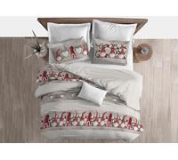 Copripiumino Sacco Piumone Cotone Flanella Pensieri Delicati Disegno Gnomi Elfi