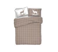 Copripiumino Sacco Piumone Pensieri Delicati 100% Cotone Dis. Cervo Tartan