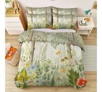 Copripiumino set di biancheria da letto con motivo Giungla Ad Acquerello Animali, biancheria da letto con stampa Grigio Chiaro per ragazzi ragazze e bambin Parure Copri Piumino con Federe 200 x 200 cm