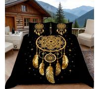 Copripiumino Singolo Acchiappasogni Dei Cartoni Animati, Copripiumino Sogno 3D Microfibra Biancheria da Letto 135x200 Duvet Cover con 2 x Federe 50x80 cm