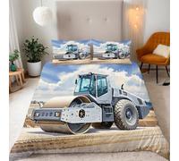 Copripiumino Singolo Bambino Rullo Cielo Azzurro E Nuvole Bianche Biancheria da letto Completo letto Reversibile Set Copripiumino 2 Pezzi, Copripiumino 135x200 cm e 1 Federa 50x75 cm