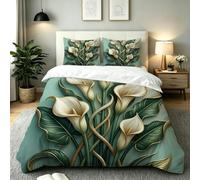 Copripiumino Singolo Calla Verde 150x200, ZQ7815