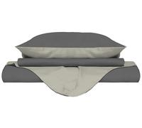 Copripiumino Singolo con Sacco e Federe Doubleface Fumo/Panna