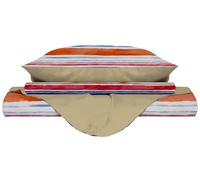 Copripiumino Singolo con Stampa sul Sacco e Federe Doubleface Strisce